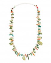 A PUEBLO TURQUOISE AND SHELL N