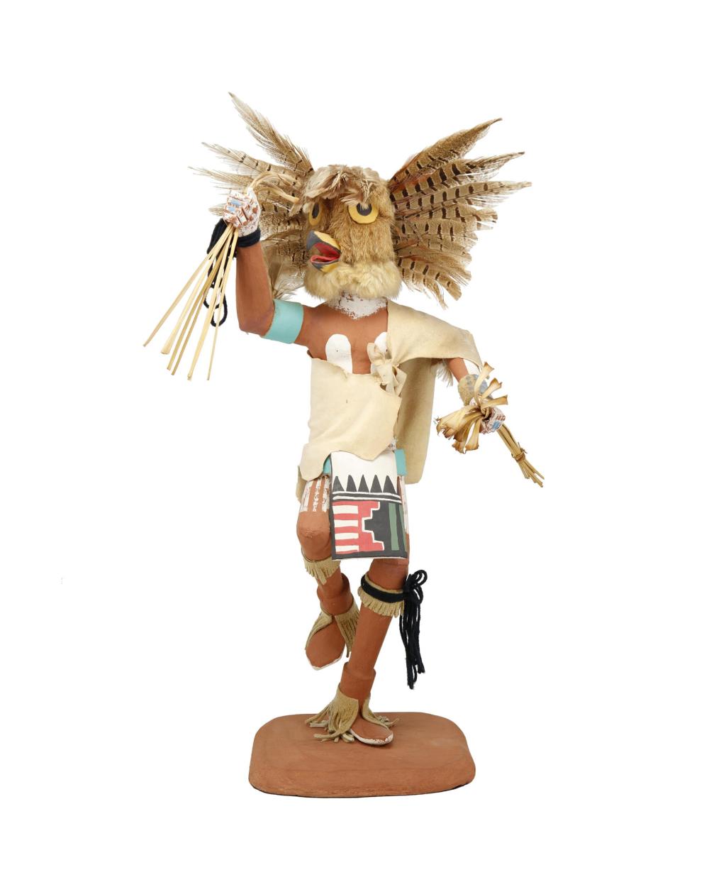 A PUEBLOAN OWL KATSINA FIGUREA