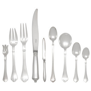 A Puiforcat Silver-Plate Flatware