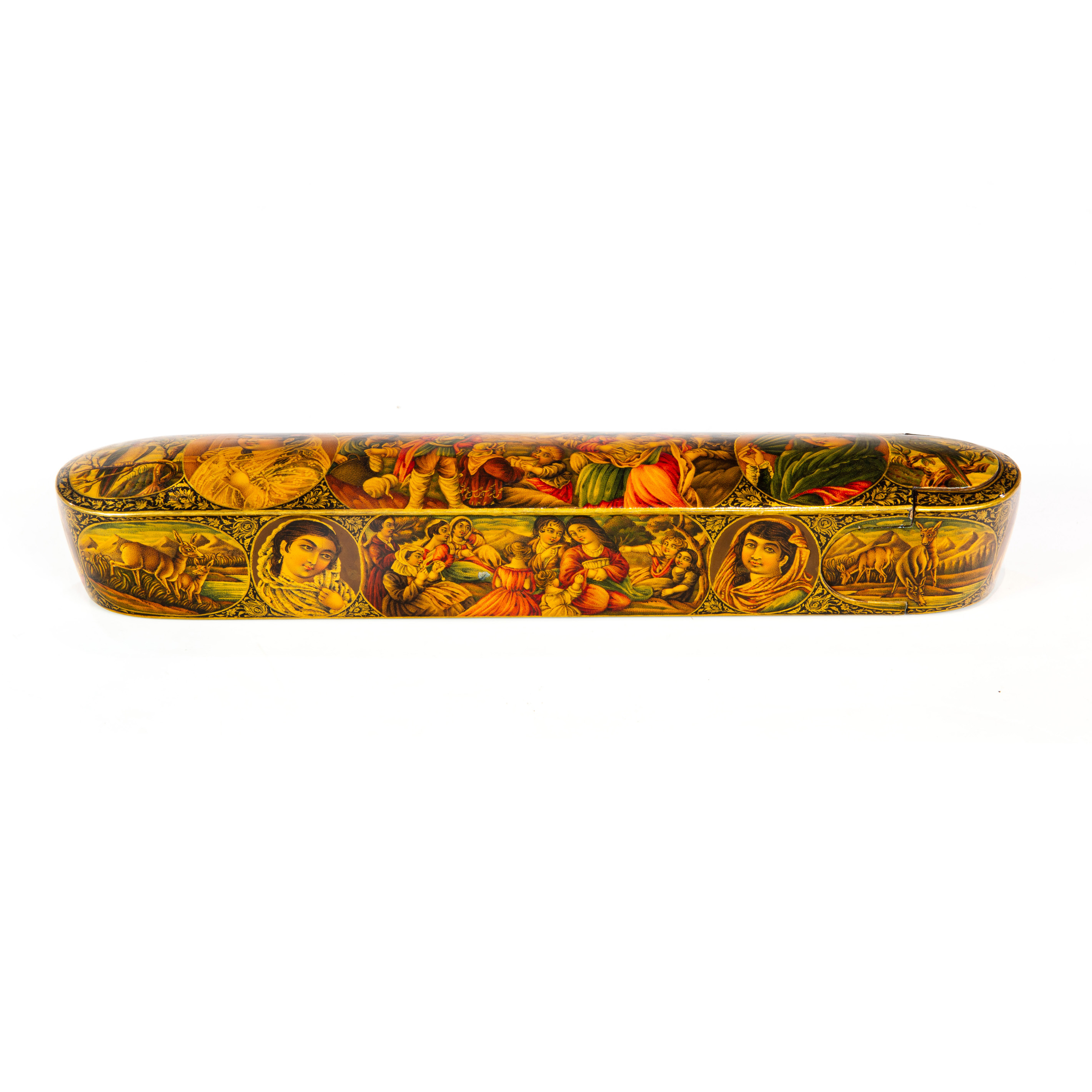 A QAJAR LACQUER PENBOX A Qajar