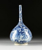 A QING DYNASTY BLUE AND WHITE