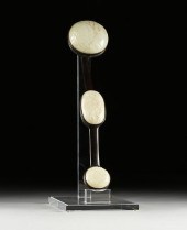A QING DYNASTY WHITE JADE AND