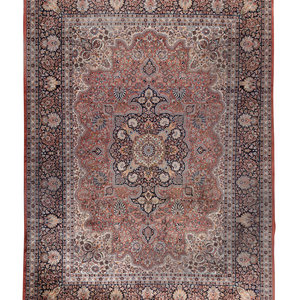A Qom Wool and Silk Rug 20th