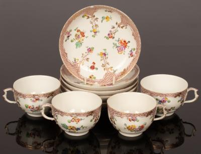 A quantity of Berlin teaware with