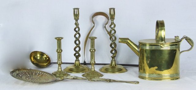 A quantity of brass including a