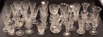 A quantity of drinking glasses