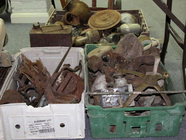 A quantity of engine parts
