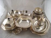A quantity of good silver plat