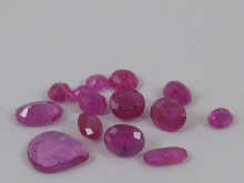 A quantity of loose polished rubies