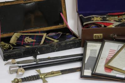 A quantity of Masonic regalia, 19th