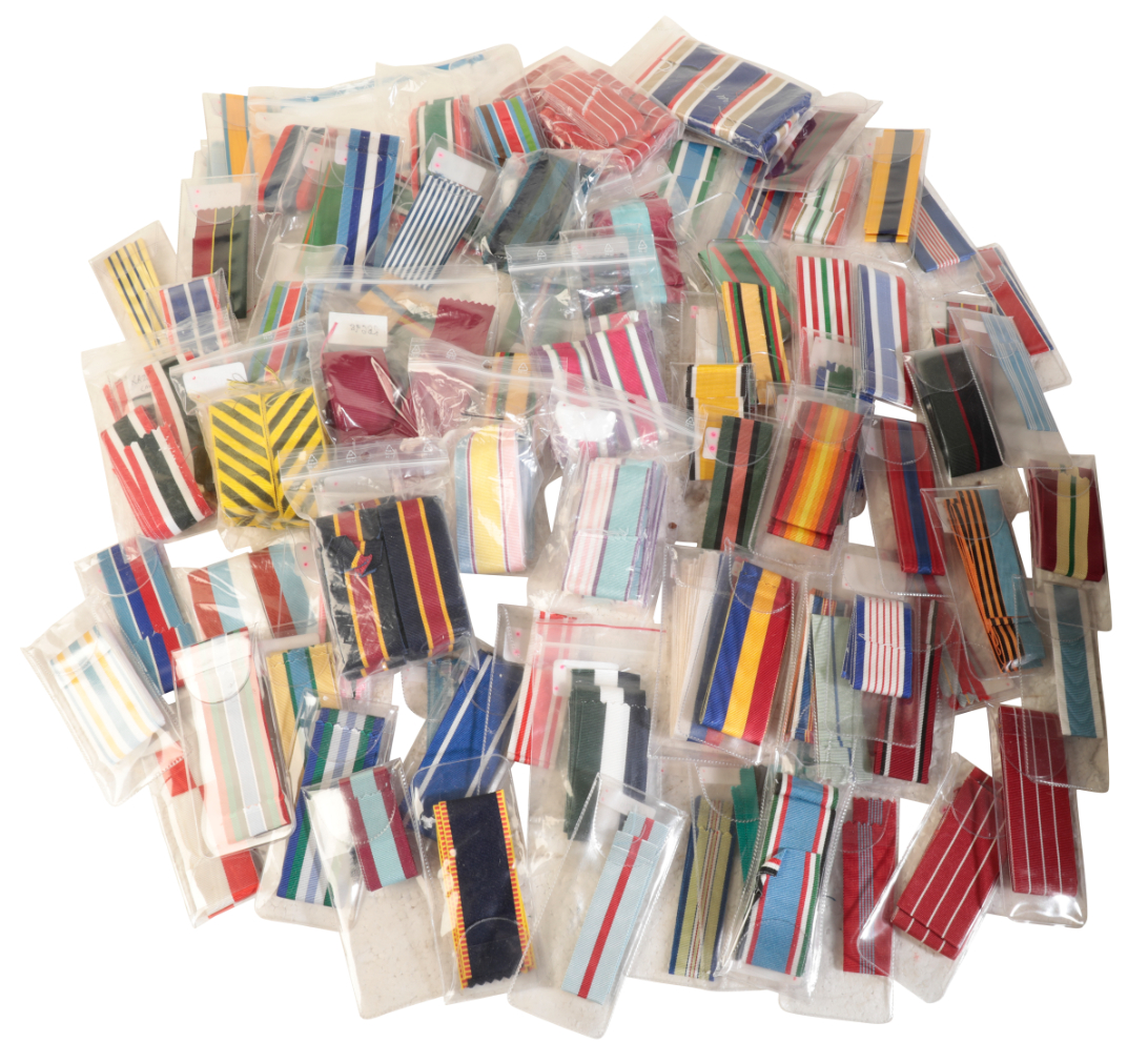 A QUANTITY OF MEDAL RIBBON