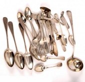 A quantity of silver flatware,