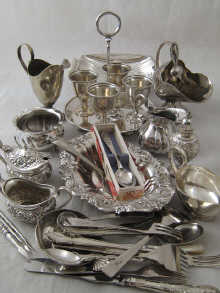 A quantity of silver plate