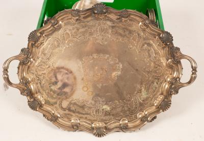 A quantity of silver plate to