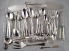 A quantity of silver plated