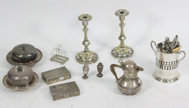 A quantity of silver plated wares