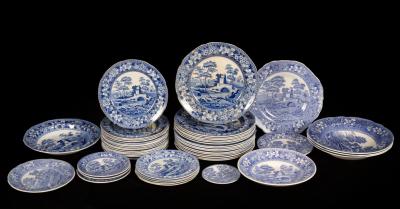 A quantity of Spode blue and