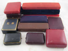 A quantity of vintage watch boxes