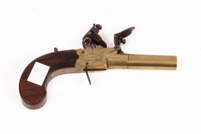 A Queen Anne flintlock pistol, W