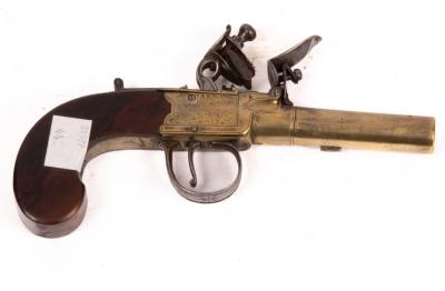A Queen Anne flintlock pistol, by H