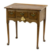 A QUEEN ANNE LOW BOY SIDE TABL