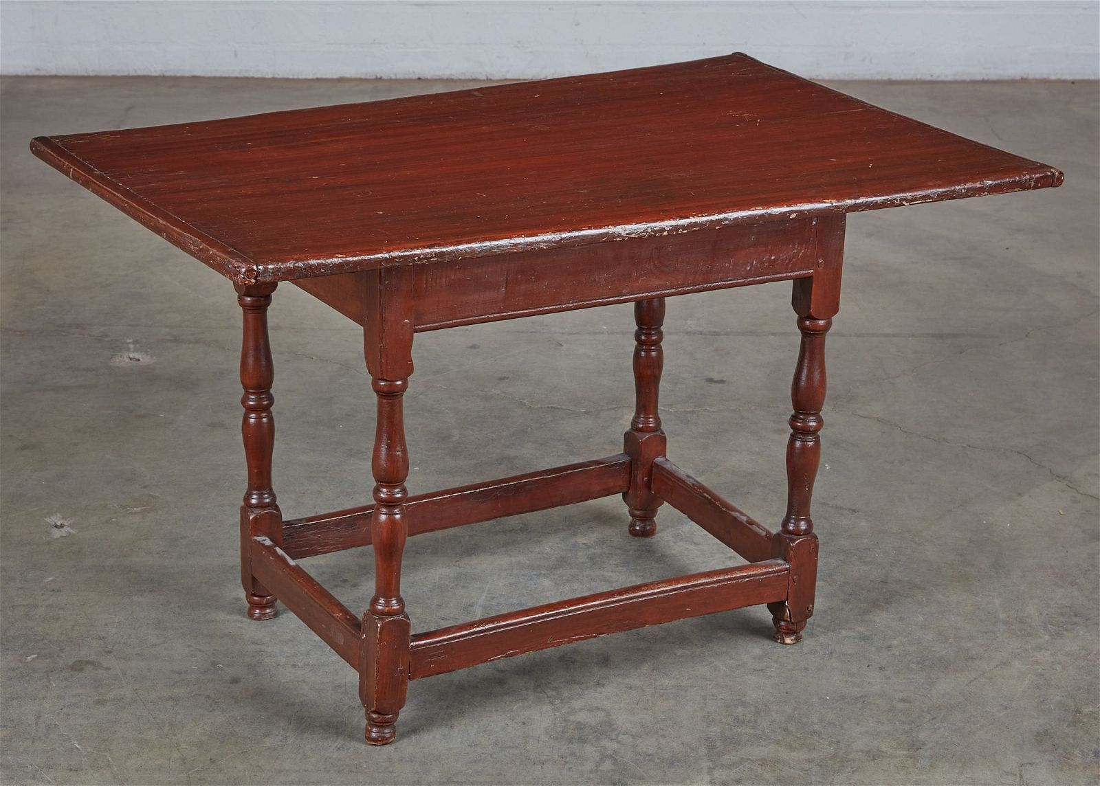 A QUEEN ANNE PAINTED MAPLE AND PINE