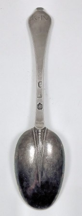 A Queen Anne silver rat tail p