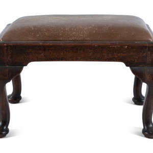 A Queen Anne Style Walnut Footstool