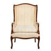 A QUEEN ANNE STYLE WING BACK A