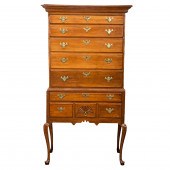 A QUEEN ANNE WALNUT HIGH CHEST