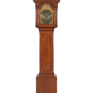 A Queen Anne Walnut Tall Case Clock