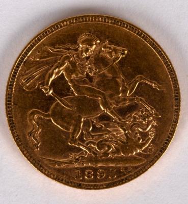 A Queen Victoria gold sovereign,