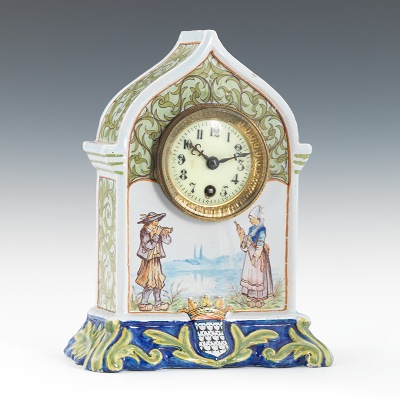 A Quimper Faience Mantel Clock Hand
