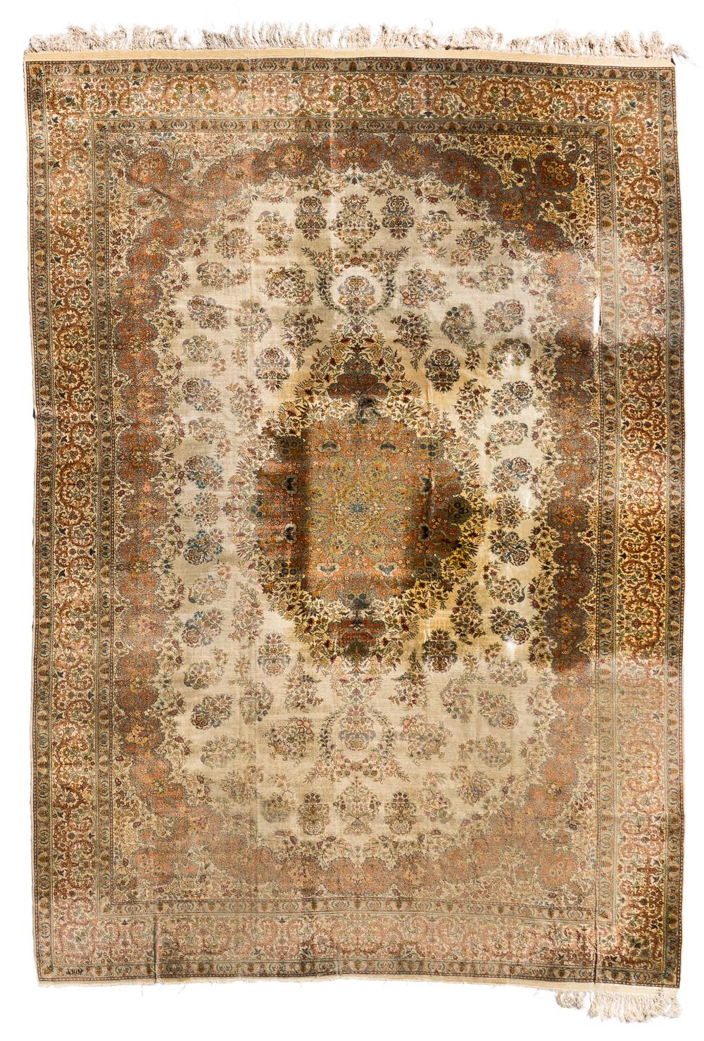 A QUM AREA RUGA Qum area rug,  20th