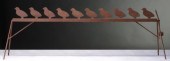 A RACK OF TEN IRON BIRD SILHOU