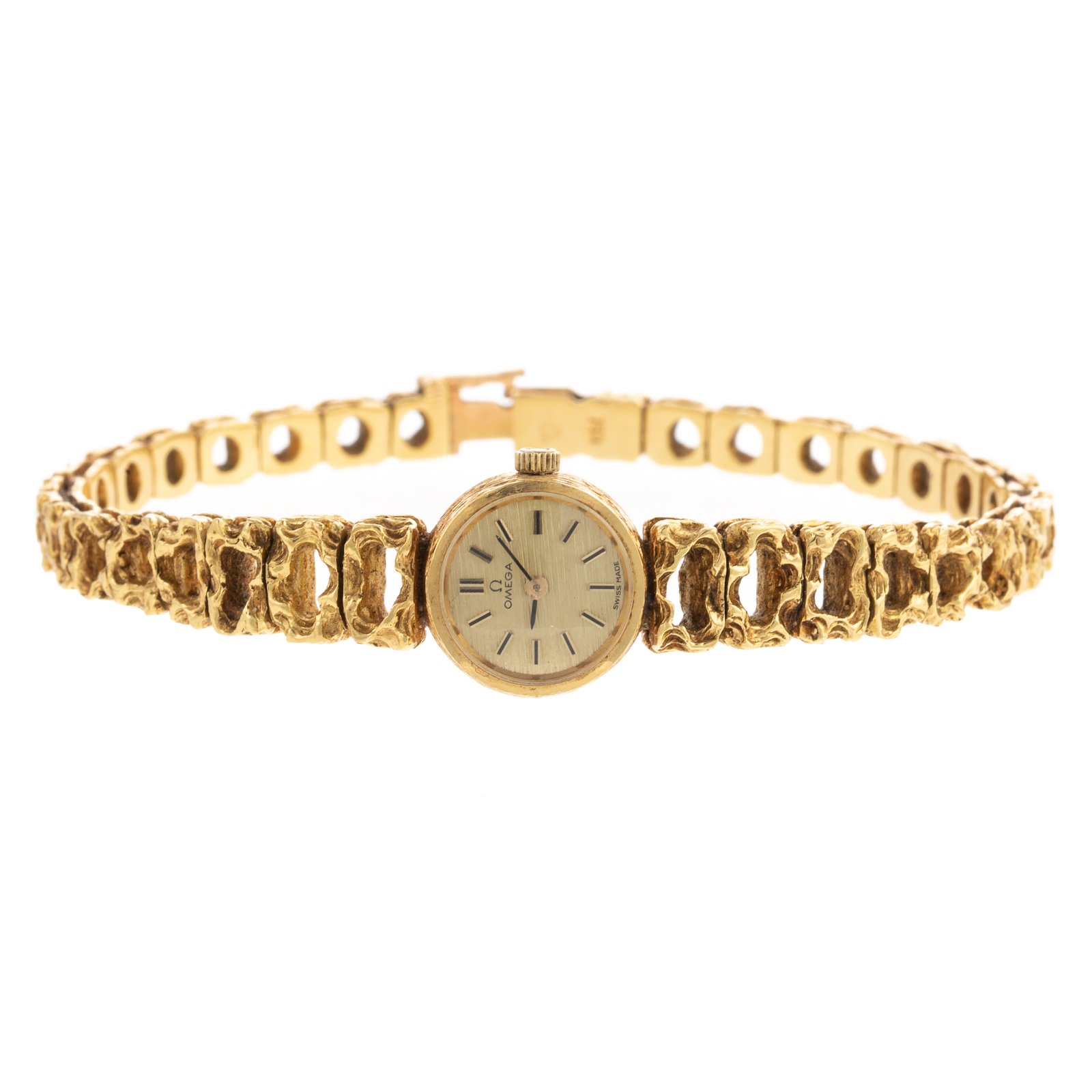 A RARE 18K OMEGA 1960S WATCH BY