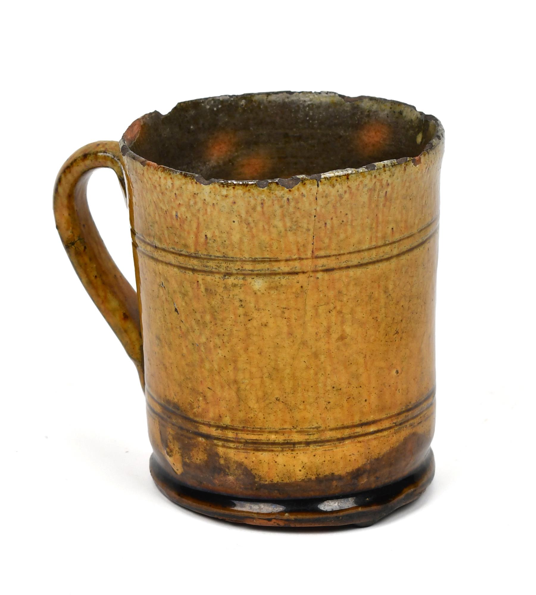 A RARE 19TH C. SLIP DECORATED