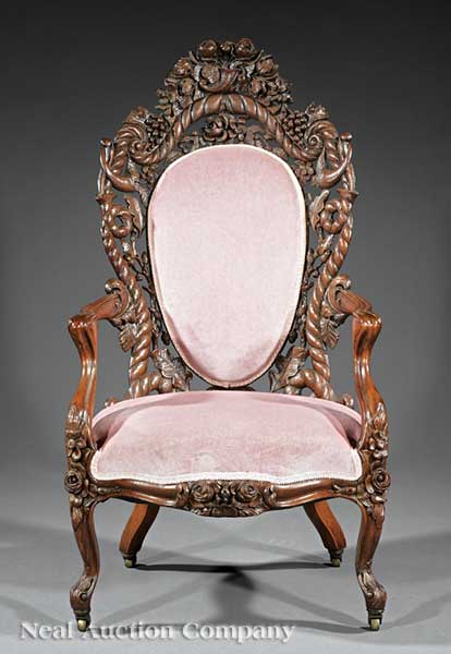A Rare American Carved and