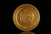 A RARE AND FINE GILT-BRONZE 'P