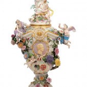 A Rare and Large Meissen Porce