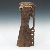 A Rare Asmat Hand Drum West Pa