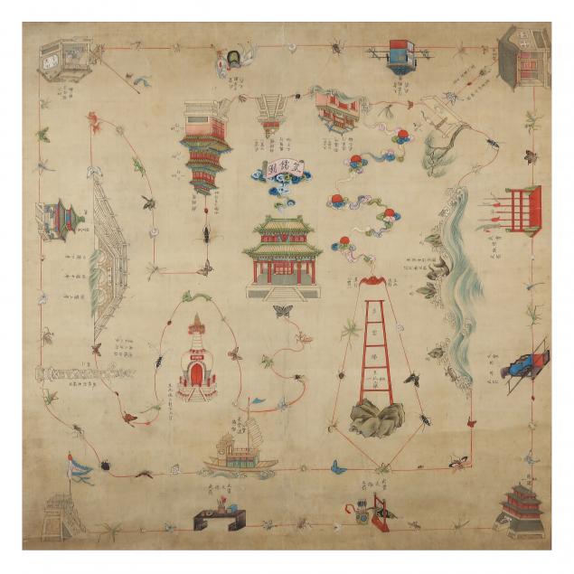 A RARE CHINESE DIDACTIC PAINTING ON