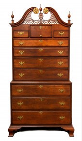 A RARE CHIPPENDALE CHERRY CHES