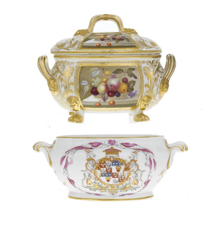 A RARE DERBY DESSERT TUREEN FROM