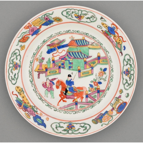 A rare Derby plate, c1790,