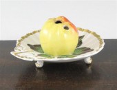 A rare Derby 'quince' inkwell
