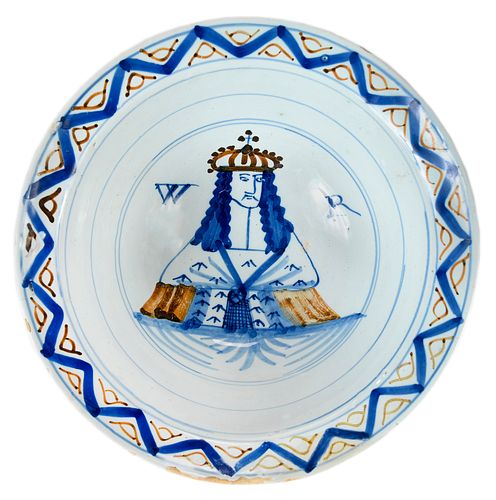A RARE ENGLISH DELFTWARE ROYAL