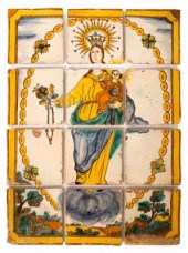 A rare Holics faience tile pan