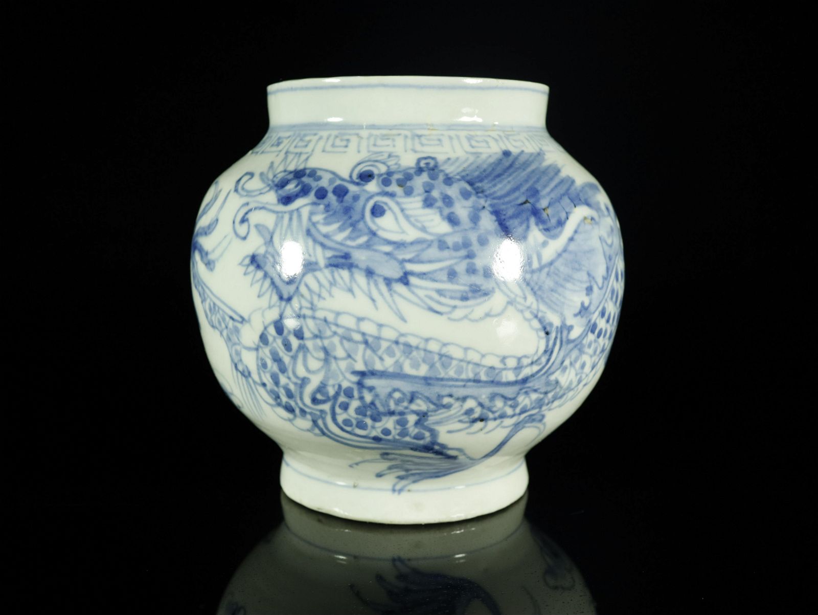 A RARE KOREAN BLUE AND WHITE