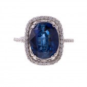 A RARE KYANITE & DIAMOND RING